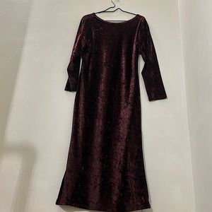 Purple velvet dress size 12
